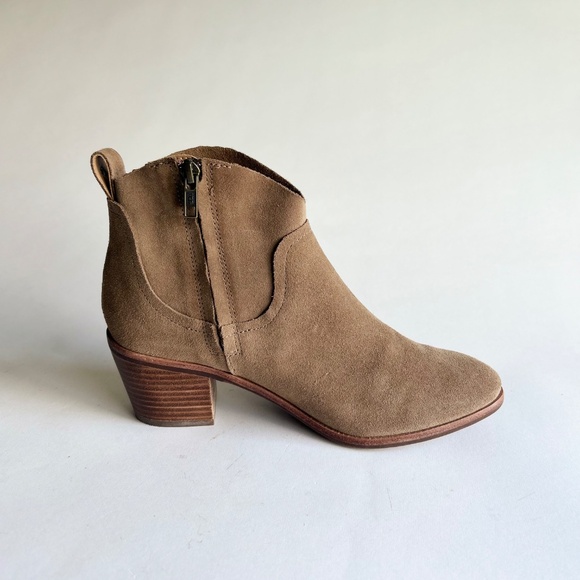 UGG Tan Brown Suede Genuine Leather Ankle Boots size 8 - Picture 3 of 16